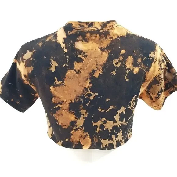 Green Day Acid Washed, Distressed "Cropped" Crop Top (Band Tee) Rock Tee. - Picture 4 of 5